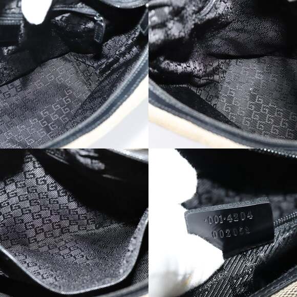 GUCCI Shoulder Bag Canvas Beige Gold 001 001 - Picture 12 of 12